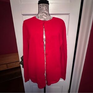 ♥️NWOT Pendleton Red Marino Wool Cardigan, size XL
